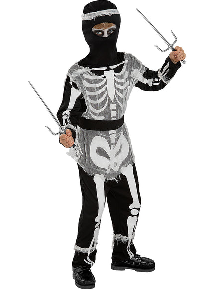 Déguisement Ninja squelette zombie garçon