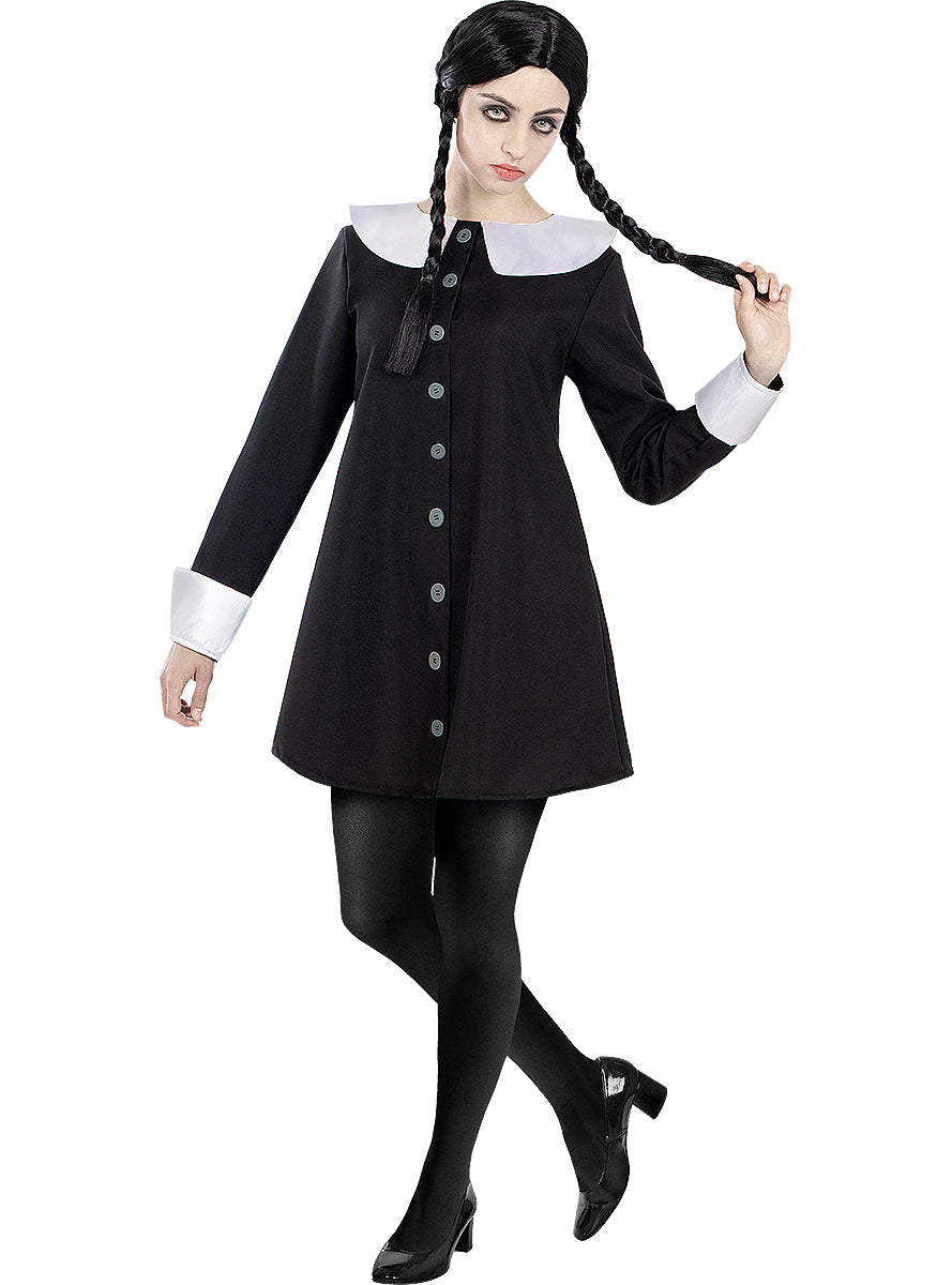 Perruque Mercredi Addams femme - La Famille Addams