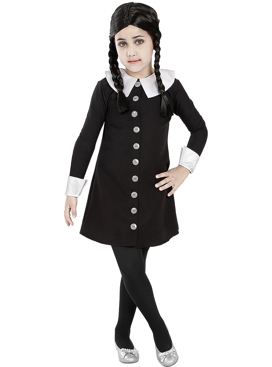 Perruque Mercredi Addams fille - La Famille Addams