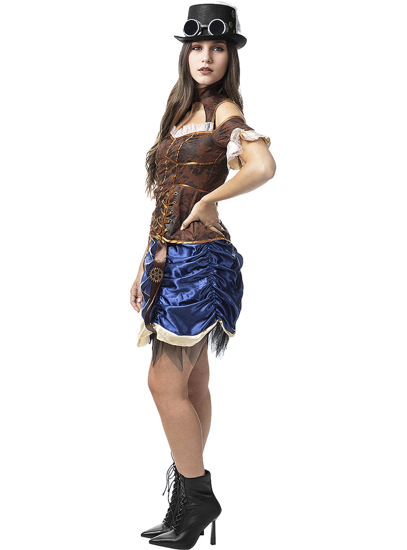 Déguisement Steampunk court femme
