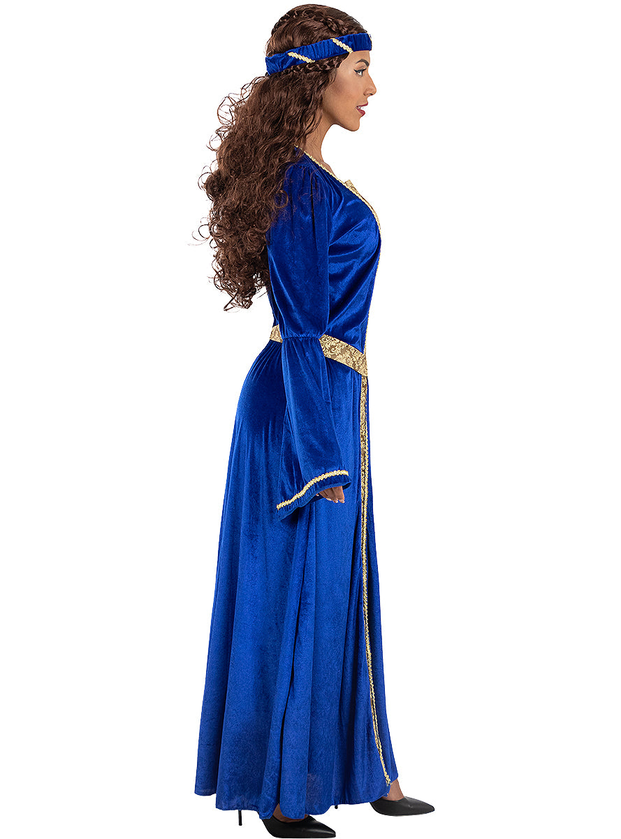 Déguisement Princesse Médiévale bleue femme grande taille