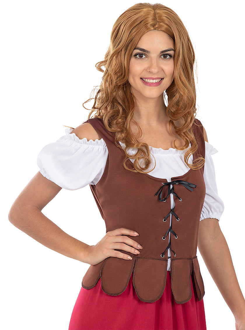 Déguisement aubergiste médiévale classique femme grande taille
