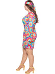 Déguisement Hippie des années 60's femme grande taille