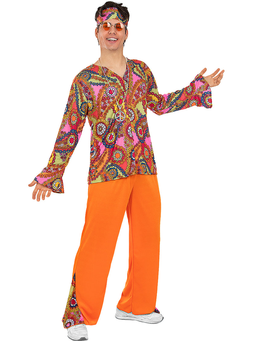 Déguisement Hippie joyeux homme grande taille