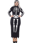 Déguisement squelette élégante femme grande taille