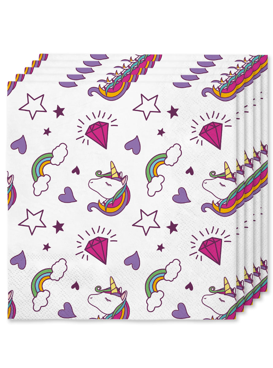 16 serviettes licorne (33x33cm) -Lovely Unicorn
