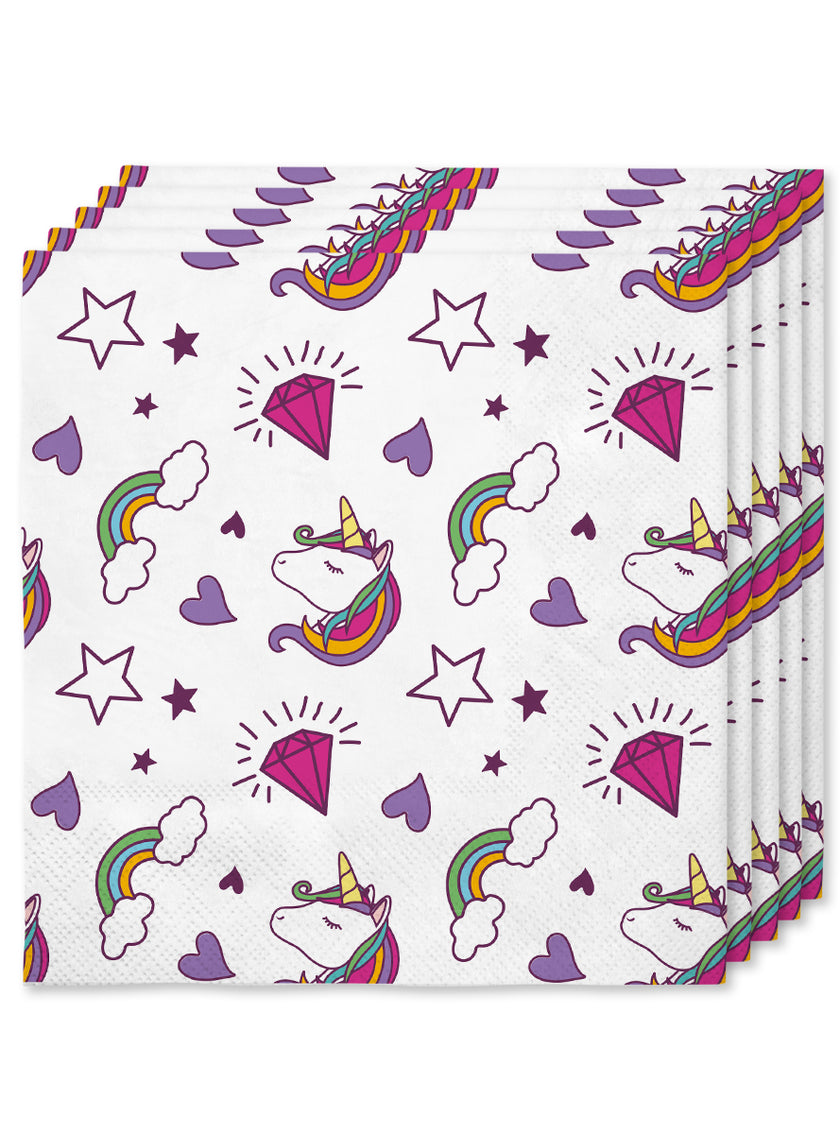 16 serviettes licorne (33x33cm) -Lovely Unicorn