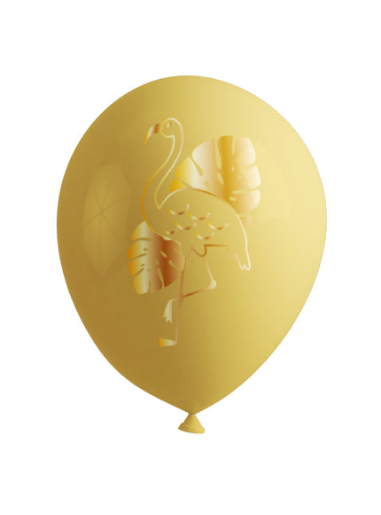 8 ballons Flamant rose - Tropical flamingos