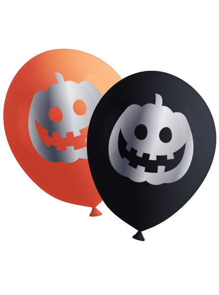 8 ballons Halloween citrouille - Happy Halloween