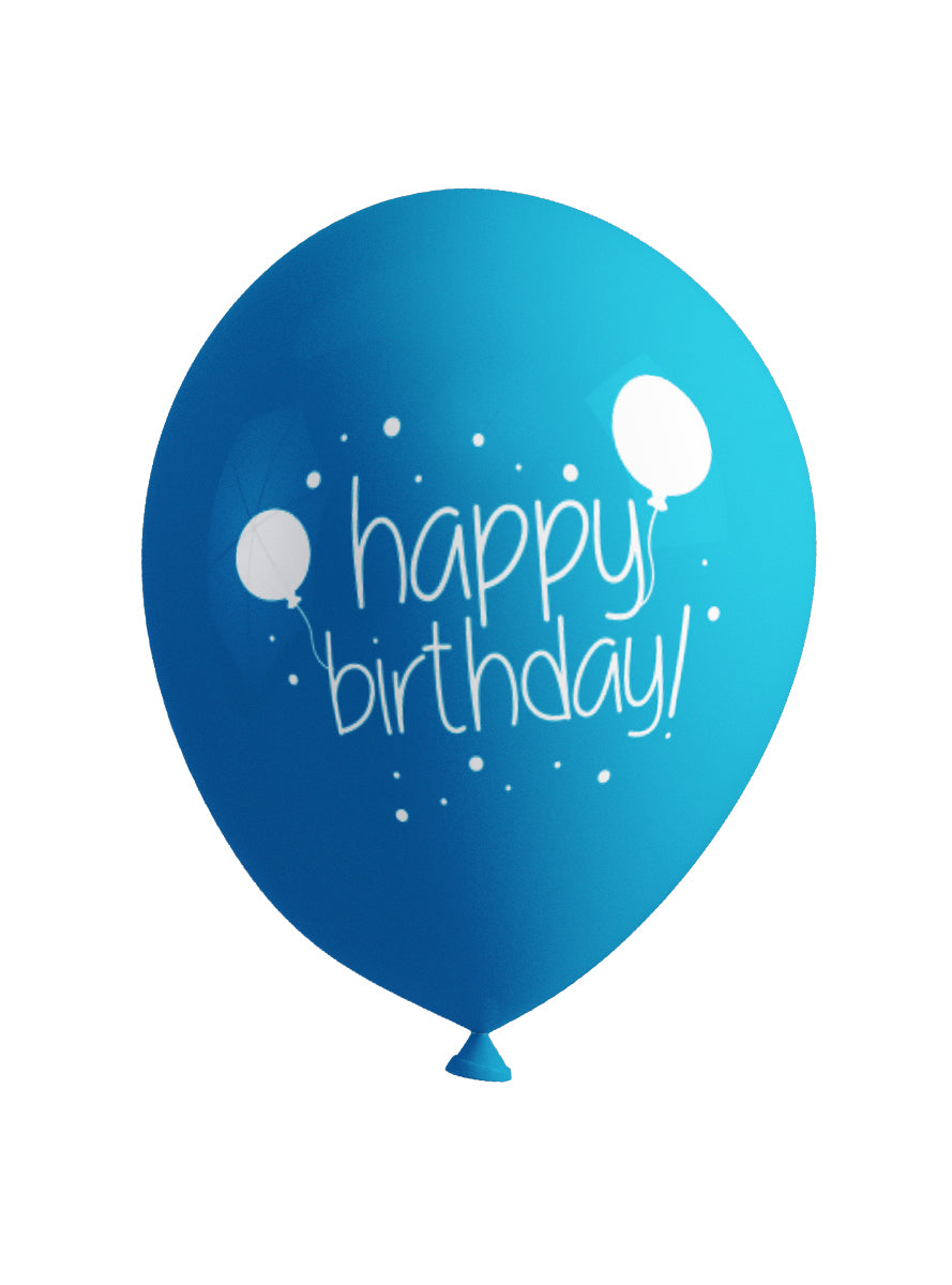 8 ballons anniversaire - Happy Birthday