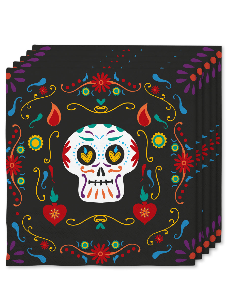 16 serviettes Catrina fête des morts 33x33cm -Day of the Dead