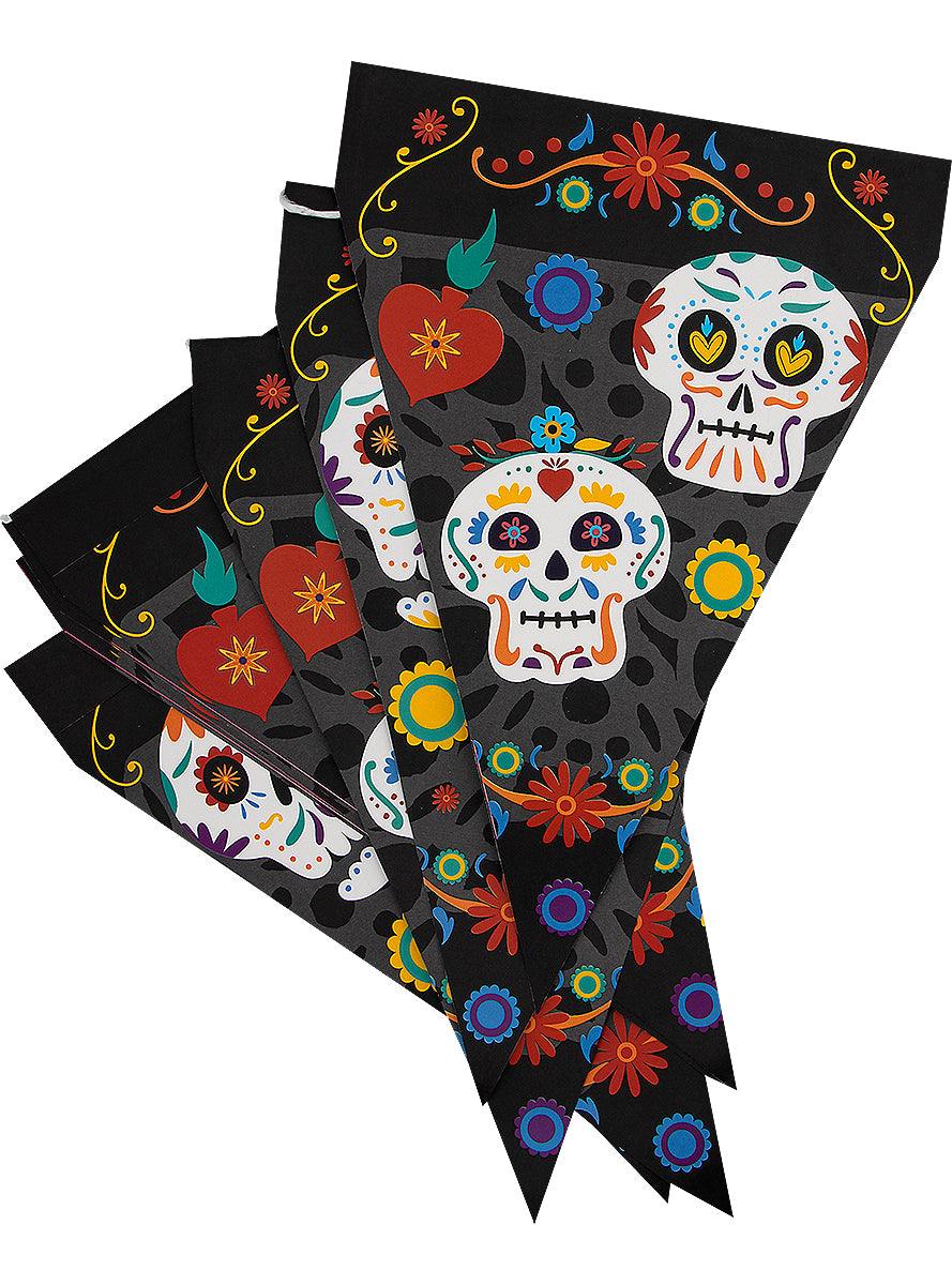 Guirlande à fanions Catrina fête des morts- Day of the Dead