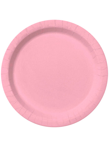 8 assiettes rose clair 23cm - Gamme couleur unie
