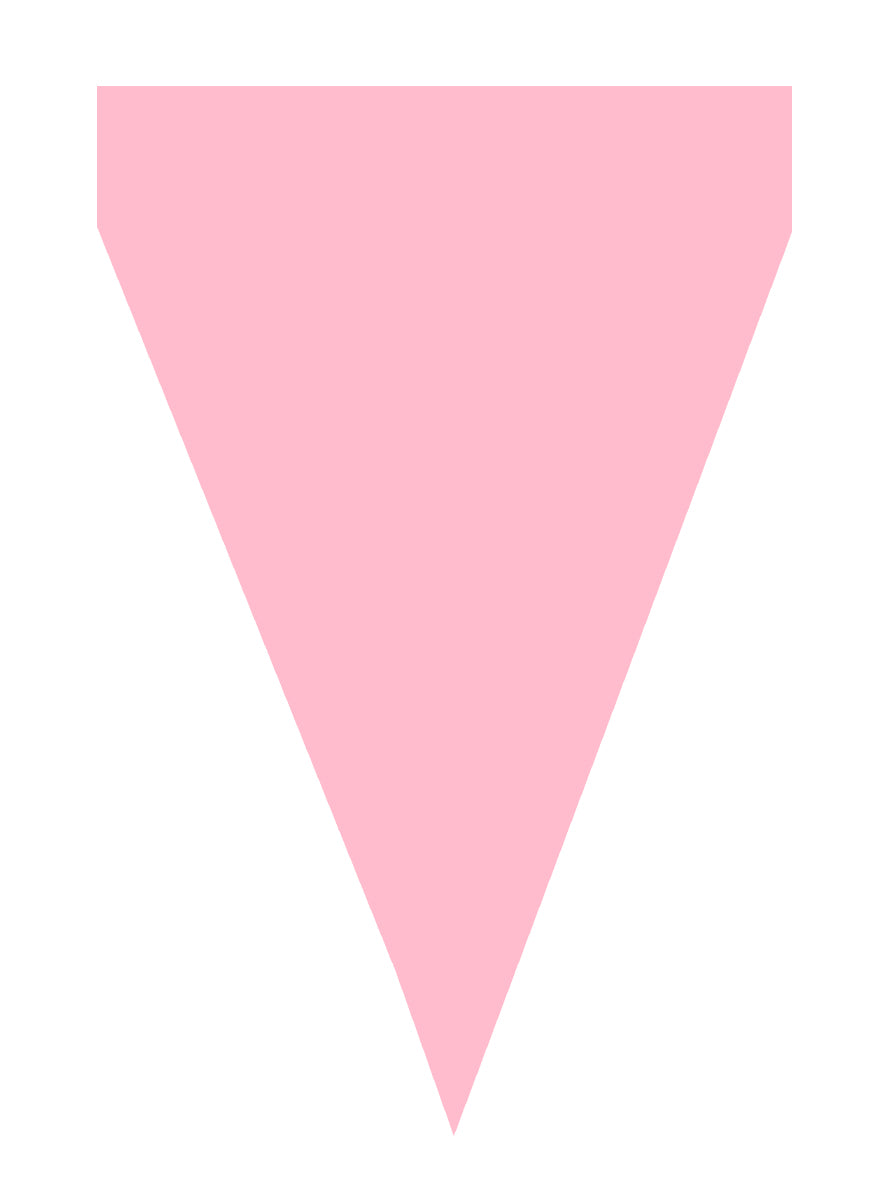 Guirlande à fanions rose clair - Gamme couleur unie