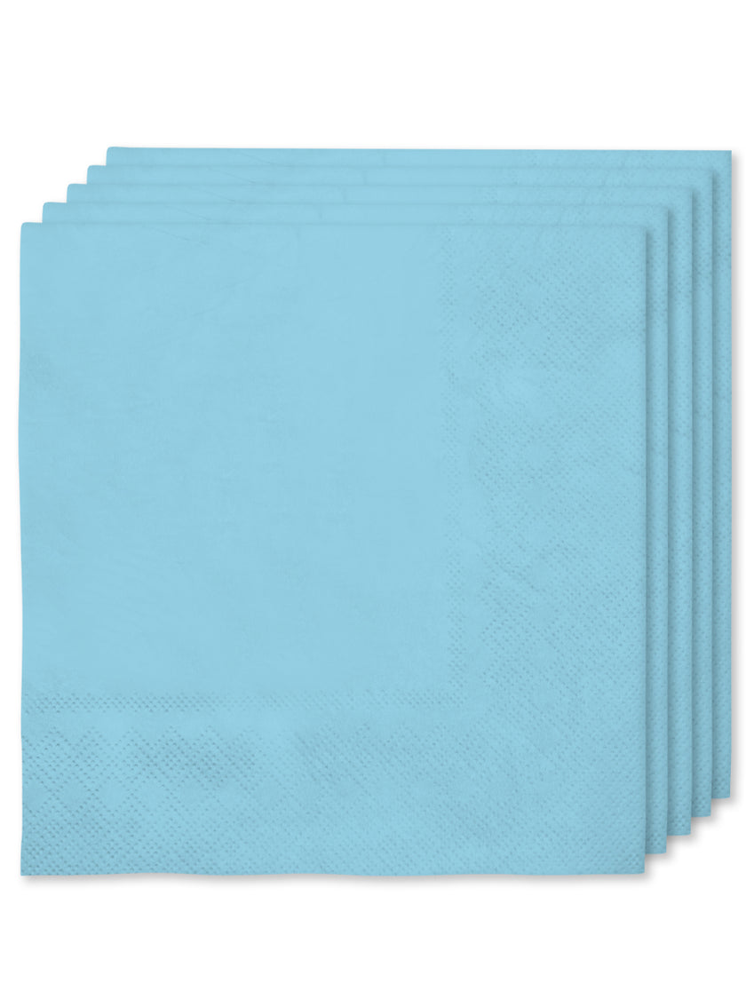 16 serviettes bleu ciel (33x33cm) - Gamme couleur unie