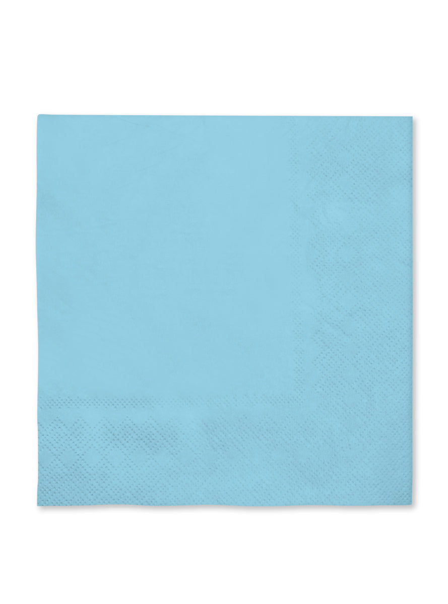 16 serviettes bleu ciel 33x33cm - Gamme couleur unie