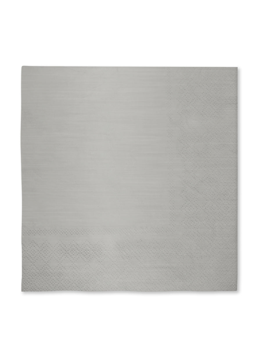 16 serviettes argentées (33x33cm) - Gamme couleur unie