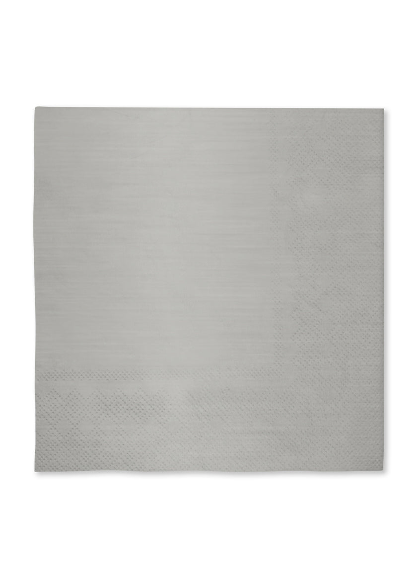 16 serviettes argentées (33x33cm) - Gamme couleur unie
