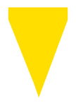 Guirlande à fanions jaunes - Gamme couleur unie