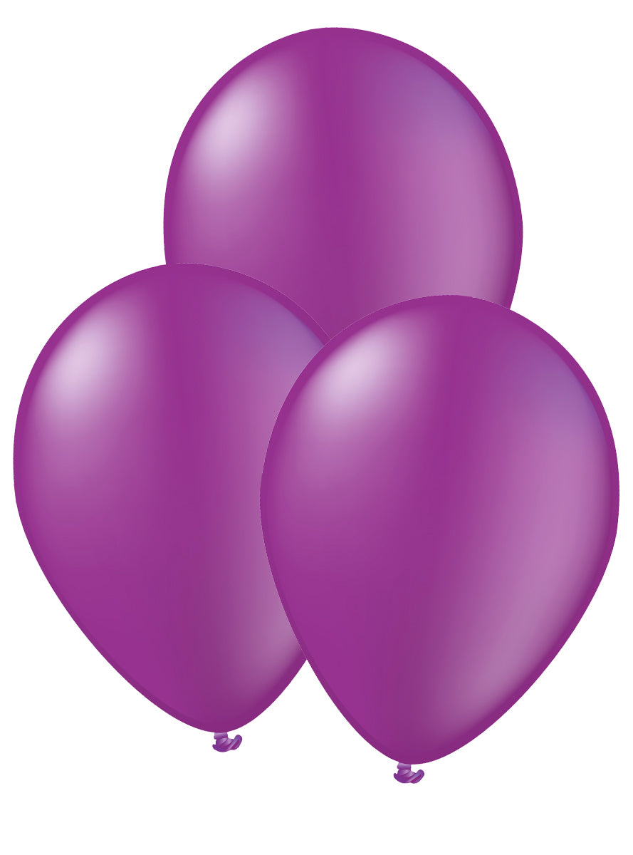 10 ballons violets - Gamme couleur unie