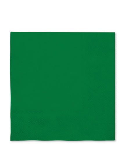 16 serviettes vertes (33x33cm) - Gamme couleur unie