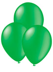 10 ballons verts- Gamme couleur unie
