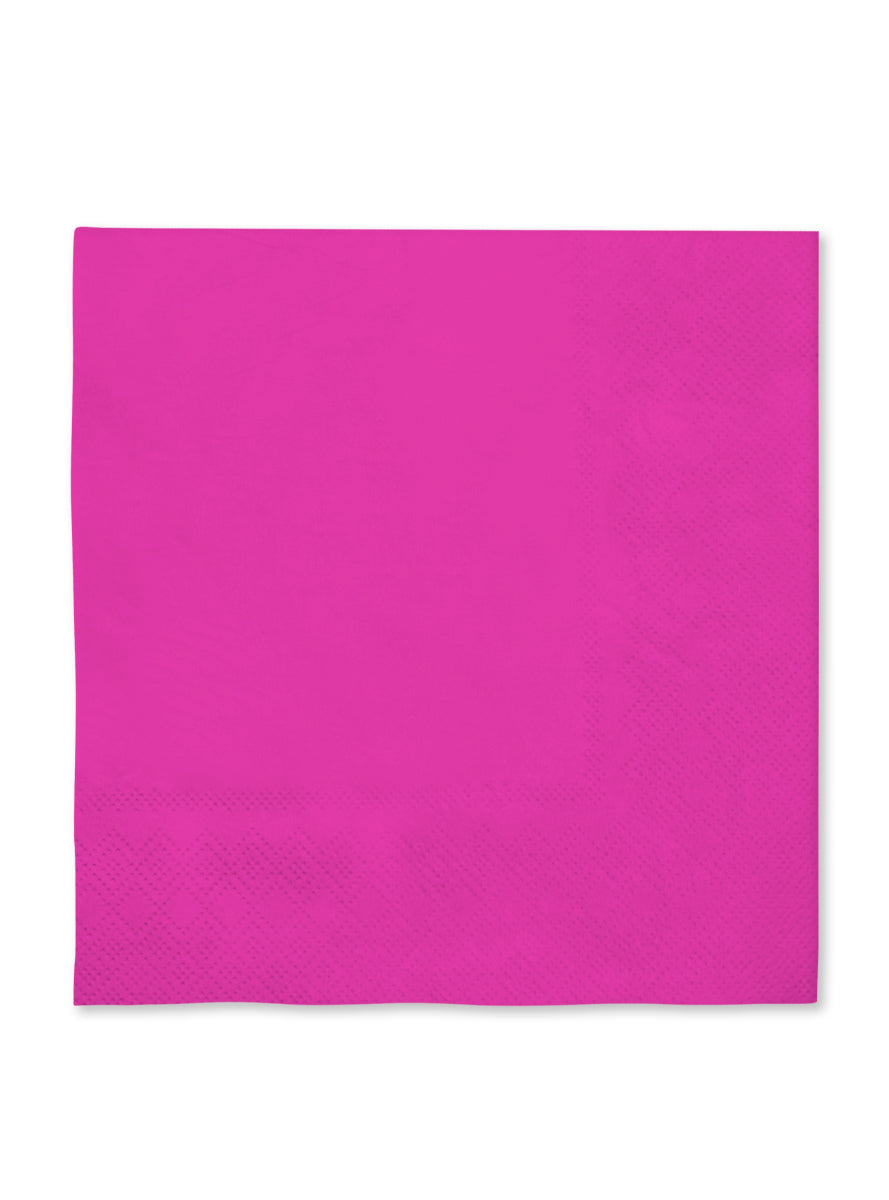 16 serviettes fuchsia 33x33cm - Gamme couleur unie