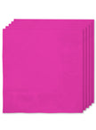 16 serviettes fuchsia (33x33cm) - Gamme couleur unie