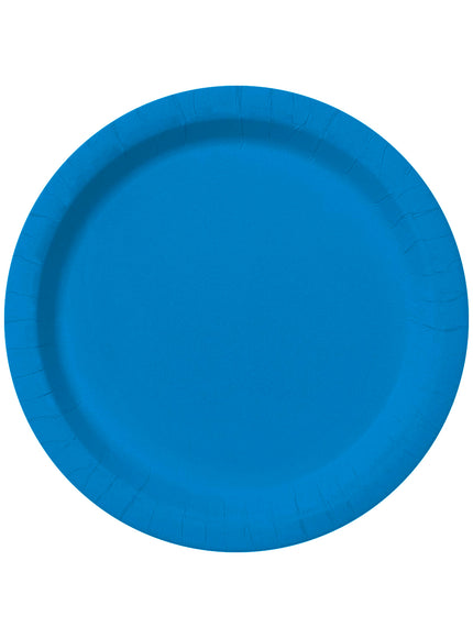 8 assiettes bleu marine 23cm - Gamme couleur unie