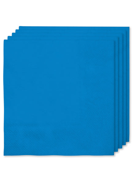 16 serviettes bleu marine (33x33cm) - Gamme couleur unie