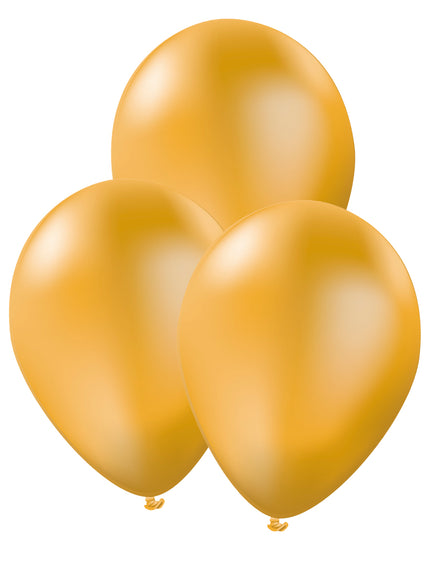 10 ballons dorés - Gamme couleur unie