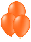 10 ballons orange - Gamme couleur unie