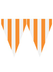 Guirlande à fanions orange - Gamme couleur unie