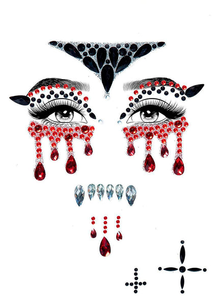 Autocollants visage Vampire
