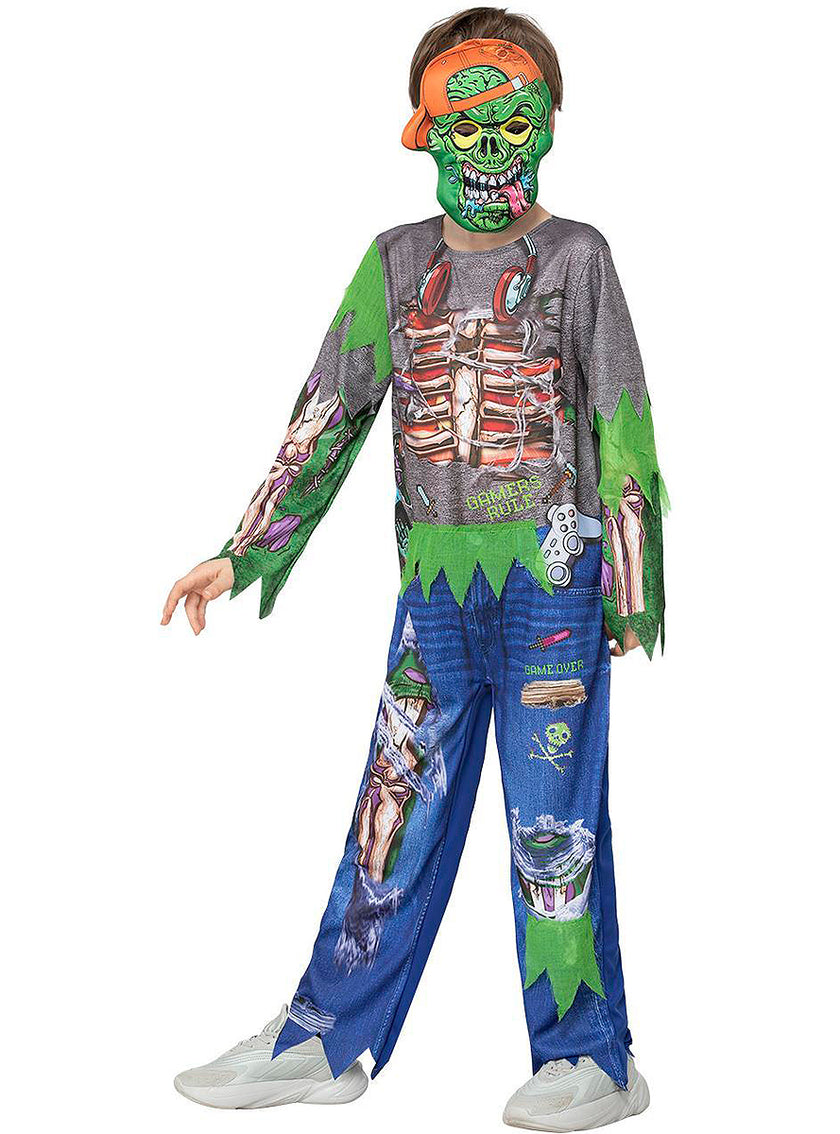 Déguisement gamer zombie enfant