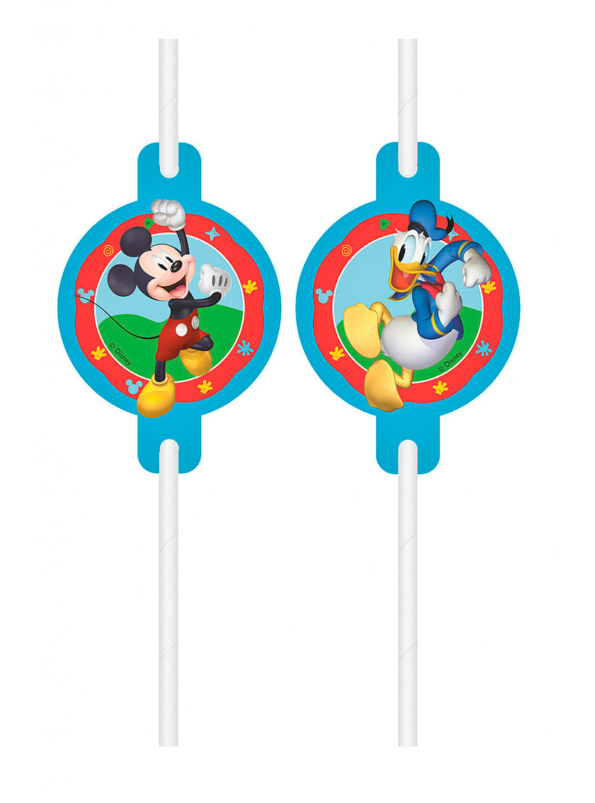 4 pailles Mickey Mouse - Club house