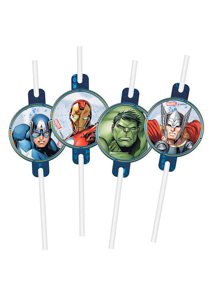 4 pailles Avengers