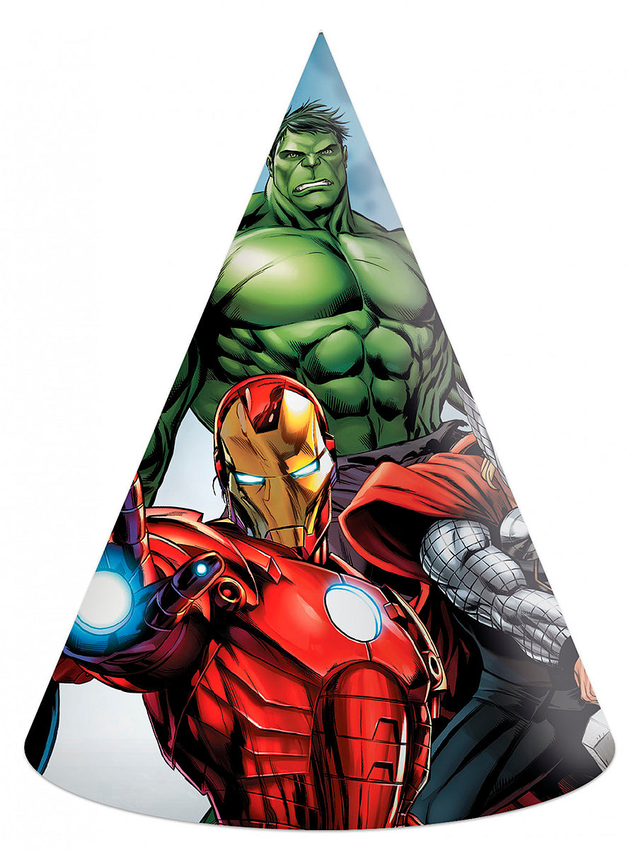 6 chapeaux de fête Avengers