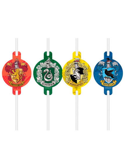 4 pailles Harry Potter - Hogwarts Houses