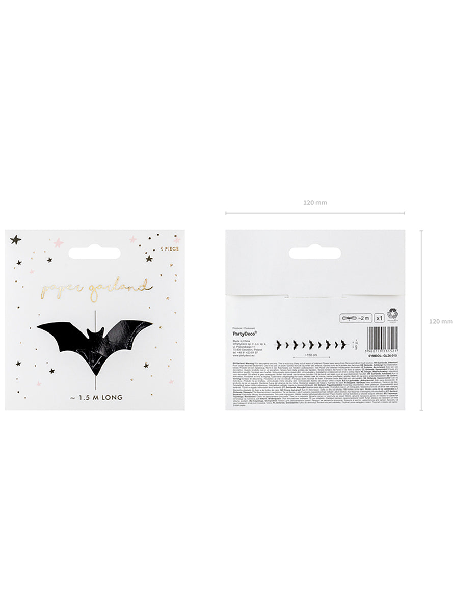 Guirlande chauve-souris noires