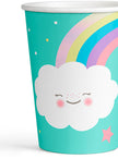 8 gobelets arc-en-ciel - Rainbow & Cloud