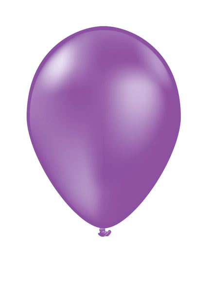 10 ballons multicolores métallisés - Gamme couleur unie