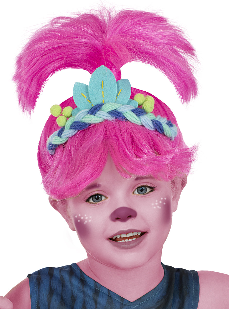 Perruque Poppy enfant - Trolls 3