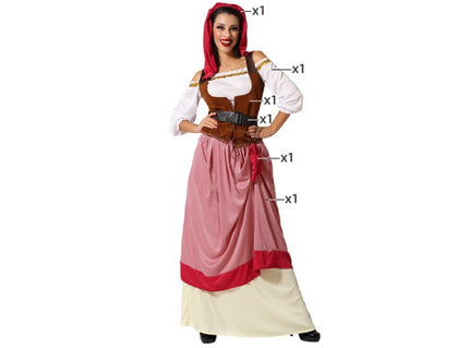 déguisement femme médiévale 6pcs adulte