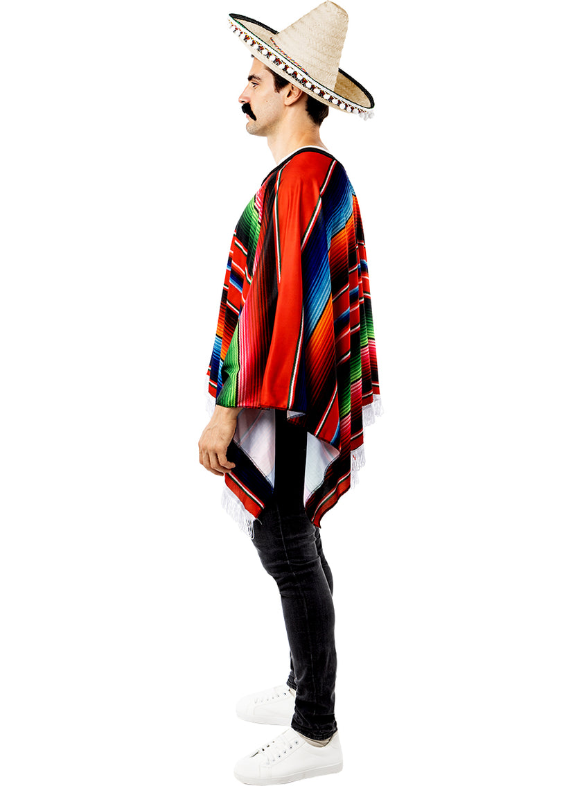 Poncho mexicain adulte