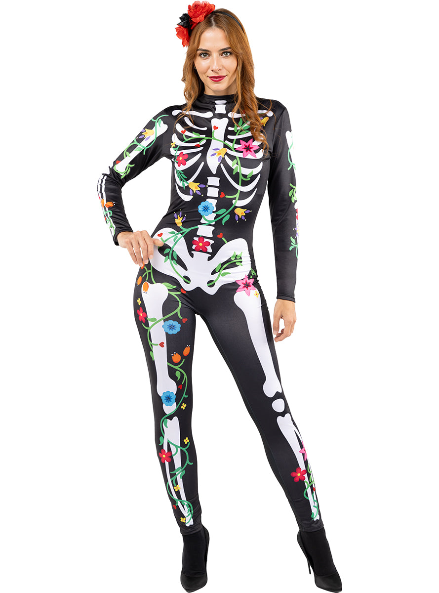 Déguisement Catrina squelette Día de los Muertos femme
