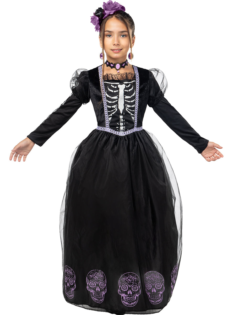 Déguisement Catrina pour fille pour le Jour des Morts