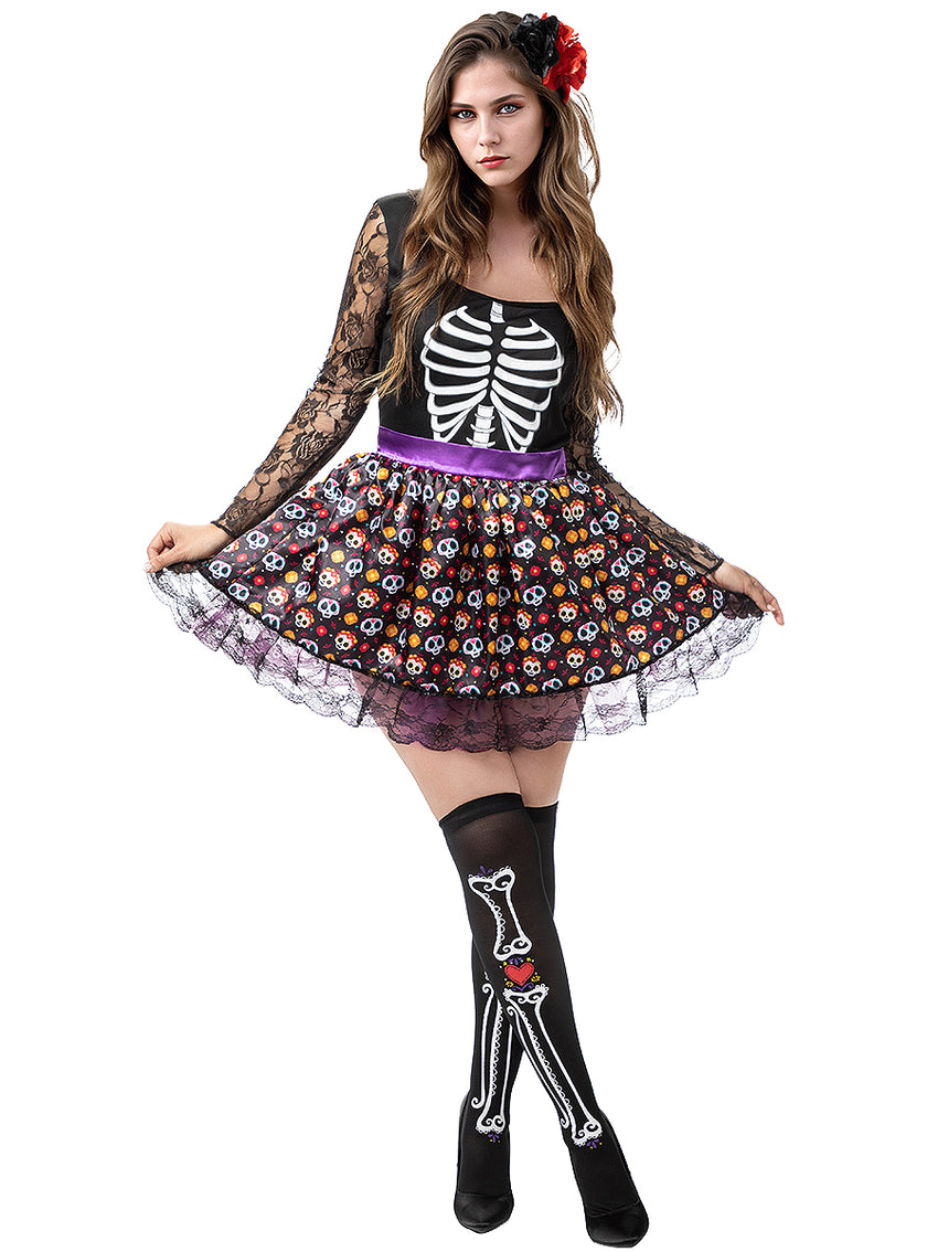 Déguisement Catrina squelette femme grande taille