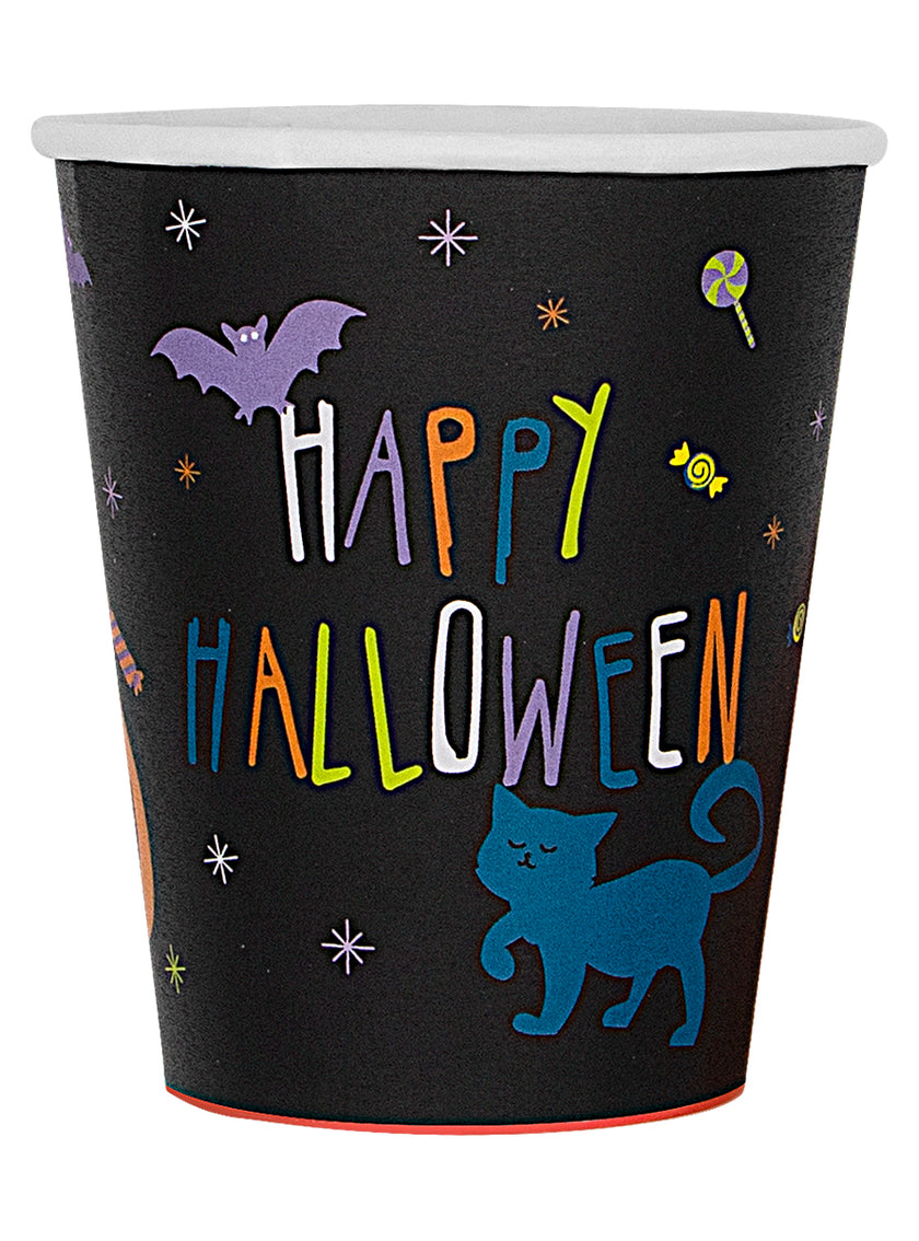 Kit décoration fête de Halloween citrouille 8 personnes - Happy Halloween