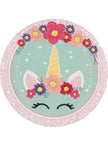 Kit décoration anniversaire licorne 8 personnes - Unicorn Flowers